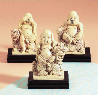 *  YOU  WANT  A  BUDDHA  ?  WELL  HERE  IS  A  FANCY  TRIO  -  SEE  -  HEAR  -  SPEAK  NO  EVIL  BUDDHA'S  YOU  WILL  JUST  HAVE  TO  HAVE  !!!!