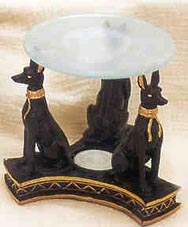 *  YOU  WANT  FANCY  ?  WELL  HERE  IS  A  FANCY  EGYPTIAN  TEMPLE   DOGS  FRAGRANCE  OIL  WARMER  YOU  WILL  JUST  HAVE  TO  HAVE  !!!!