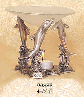 *  YOU  WANT  FANCY  ?  WELL  HERE  IS  A  PEWTER  JUMPING   THREE  DOLPHINS  THAT  IS  REALY  A  GREAT LOOKING  FRAGRANCE  OIL  WARMER,  YOU  WILL  JUST  HAVE  TO  HAVE  !!!!