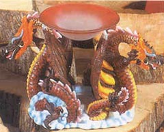 *  YOU  WANT  FANCY  ?  WELL  HERE  IS  A  FANCY  TWO  RED  DRAGON  FRAGRANCE  OIL  WARMER  YOU  WILL  JUST  HAVE  TO  HAVE  !!!!